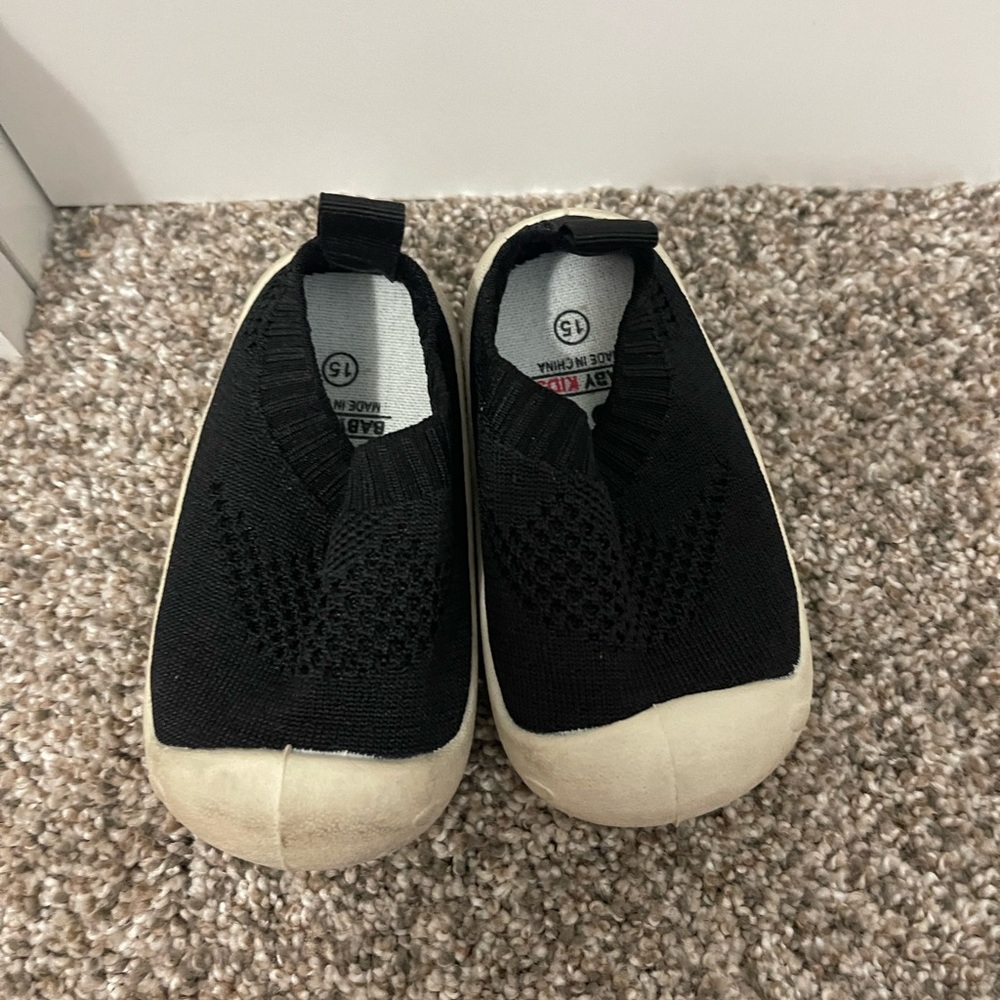 Kids Black Non-Slip Sock Shoes